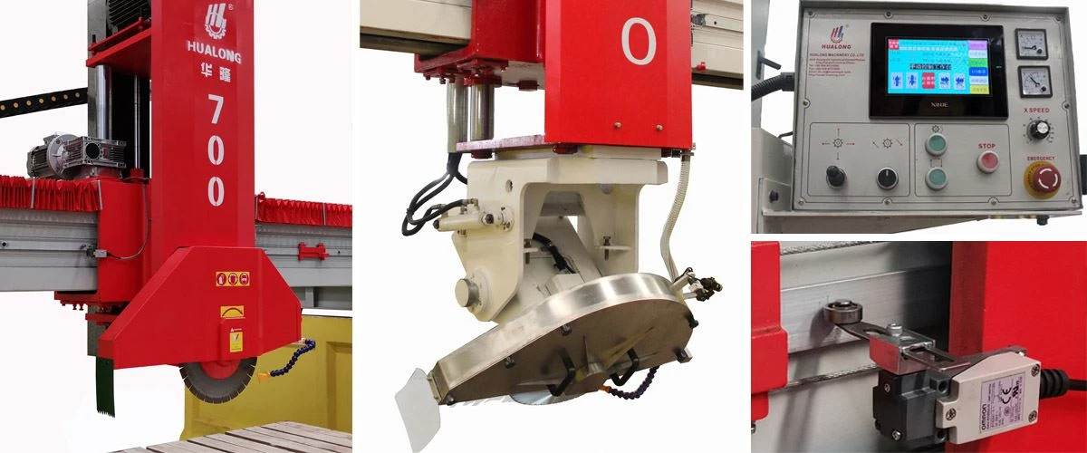 Cutting head of bridge saw machine granite